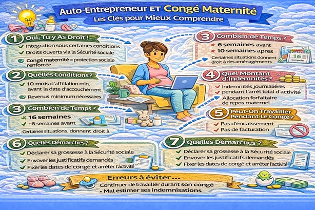 auto entrepreneur congé maternité