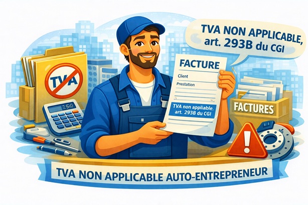 auto entrepreneur tva non applicable