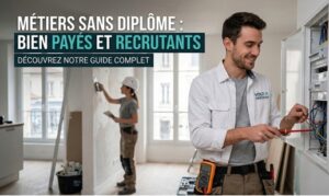 metiers sans diplôme bien payes