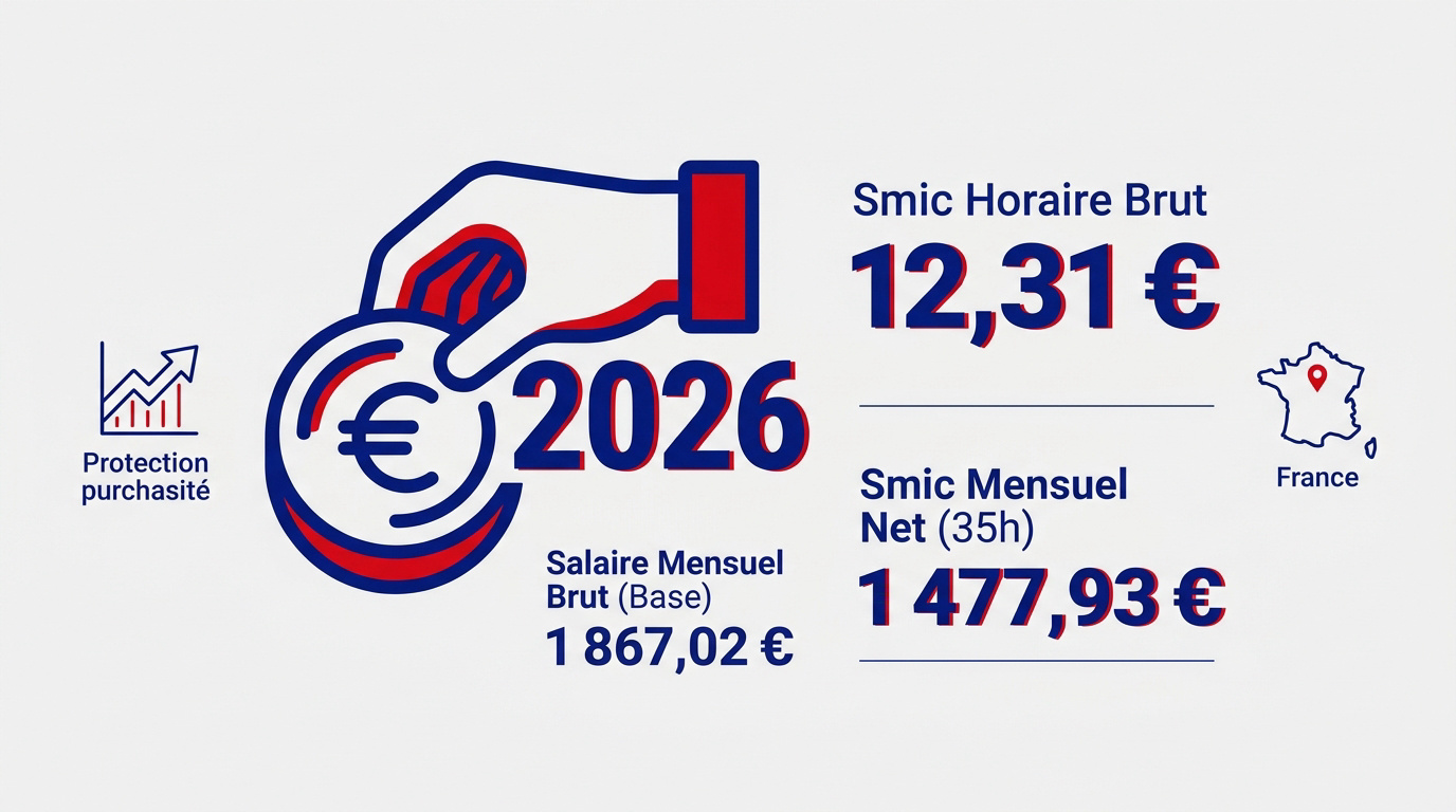 Smic horaire France 2026